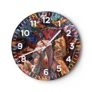 Orologio da parete - Orologio in Vetro - In un unico ritmo - 40x40 cm