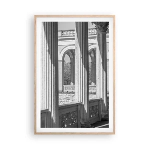 Poster in cornice rovere chiaro - Portico soleggiato - 61x91 cm