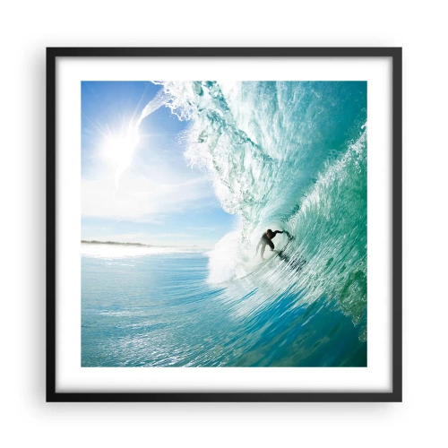 Poster in cornice nera - Sempre sull'onda - 50x50 cm