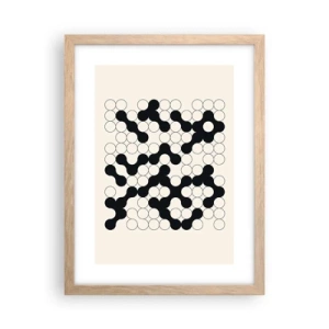 Poster in cornice rovere chiaro - Gioco cinese: variazione - 30x40 cm