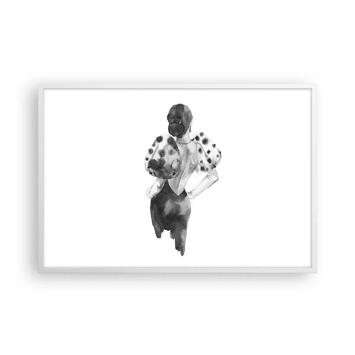 Poster in cornice bianca - è passata accanto - 91x61 cm