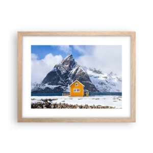 Poster in cornice rovere chiaro - Vacanze scandinave - 40x30 cm