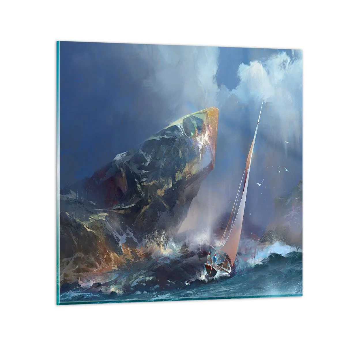 Quadro su vetro - Vince chi ha coraggio - 60x60 cm