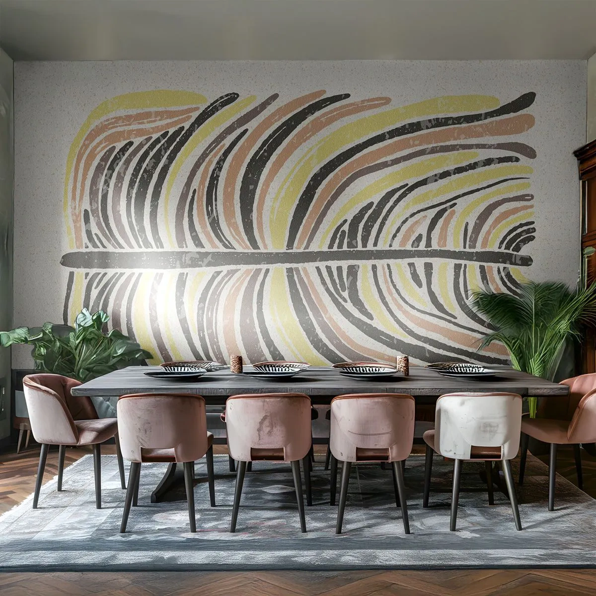 Fotomurali Premium Sand - Astrazione piena di vita - Boho, Minimalismo, Pastello - 250x175 cm