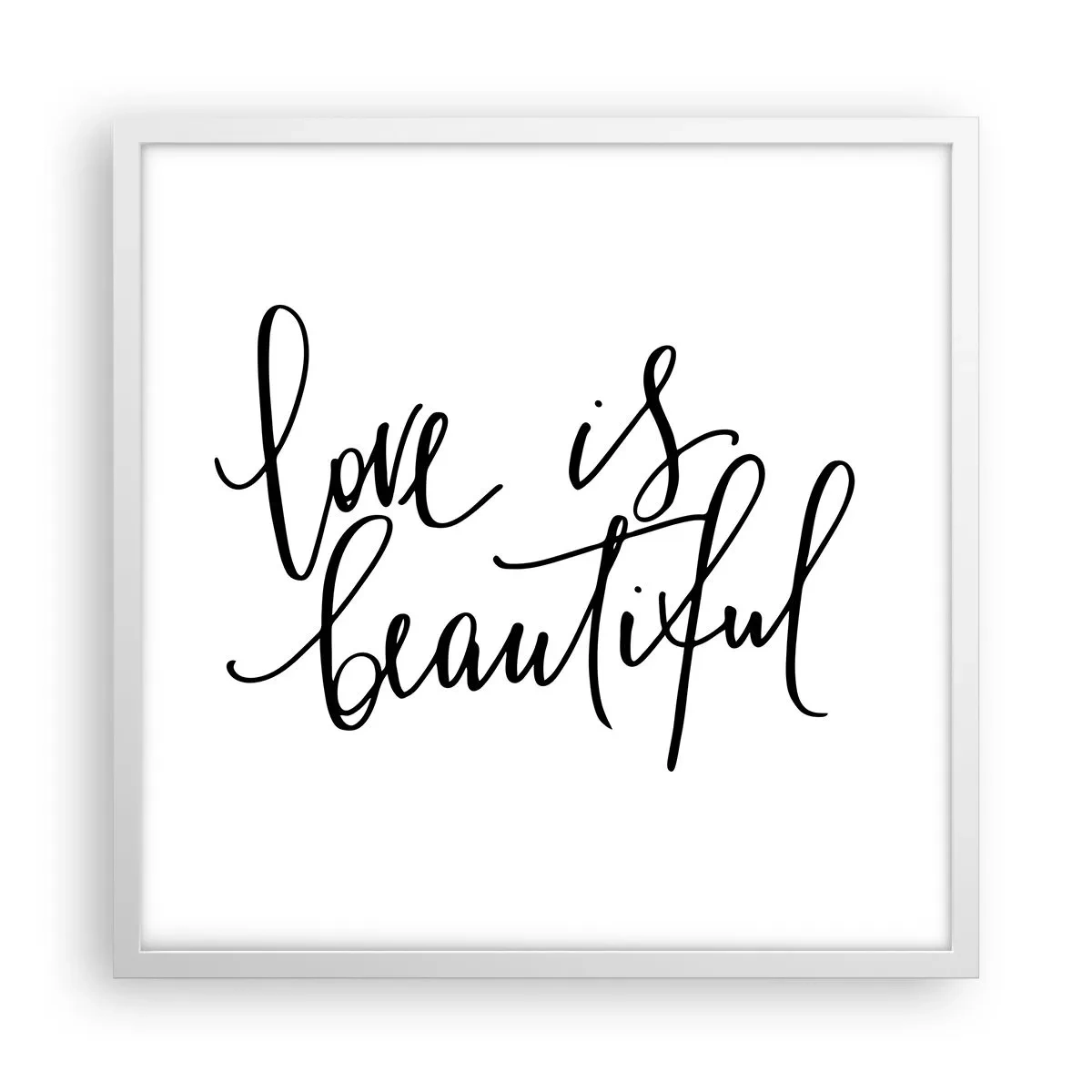 Poster in cornice bianca - Leggi e ripeti - 50x50 cm