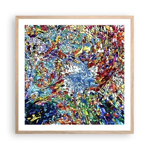 Poster in cornice rovere chiaro - Vetrate a gocce - 60x60 cm