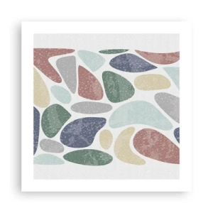 Poster - Mosaico di colori incipriati - 50x50 cm