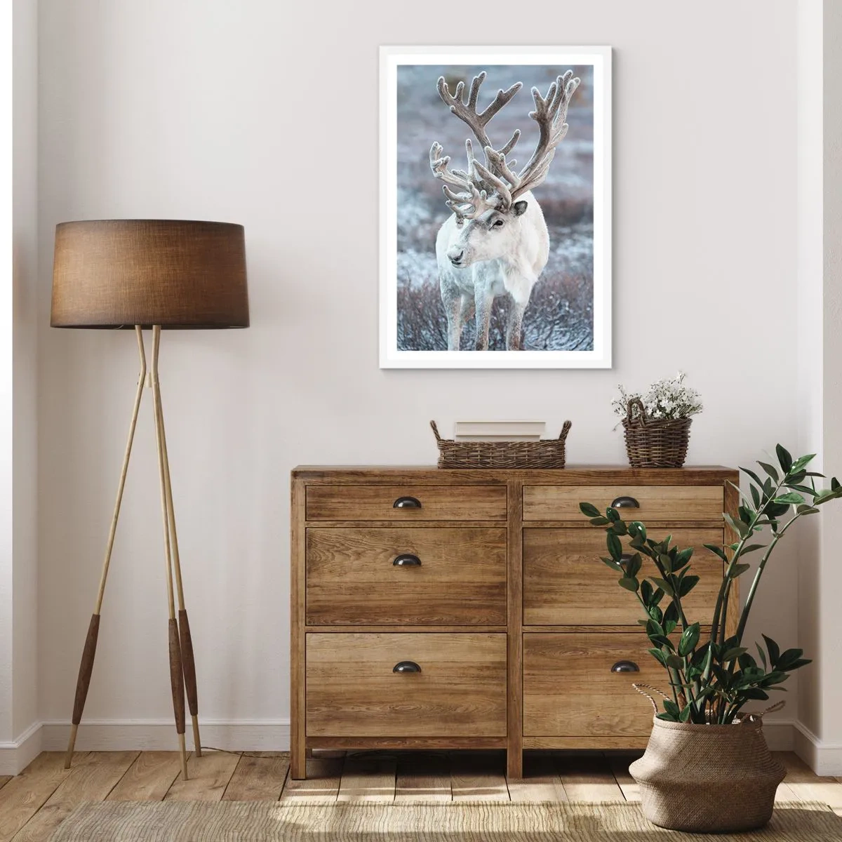 Poster in cornice bianca - Ritratto al sole - 40x50 cm