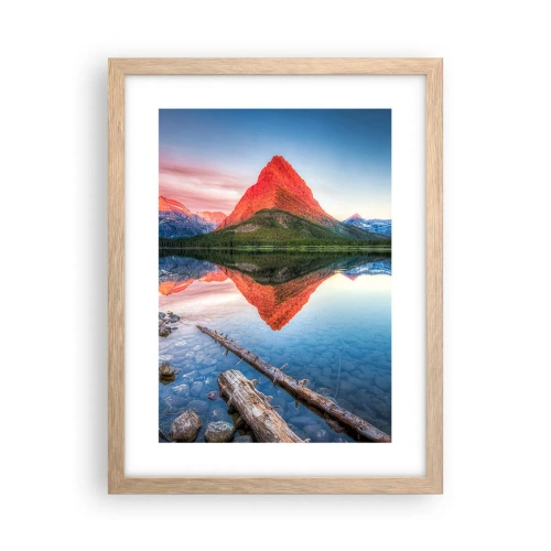 Poster in cornice rovere chiaro - Caldo e freddo - 30x40 cm