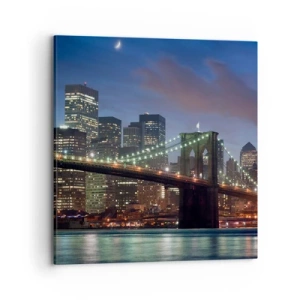 Quadro su tela - Stampe su Tela - Notte illuminata - 70x70 cm