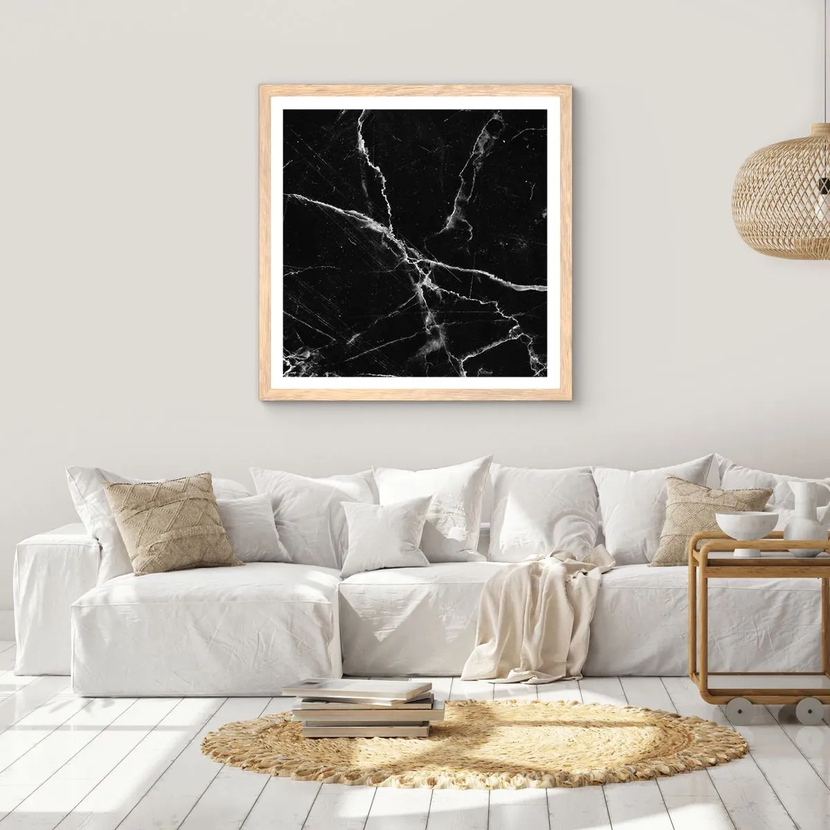 Poster in cornice rovere chiaro - La vita segreta delle pietre - 40x40 cm