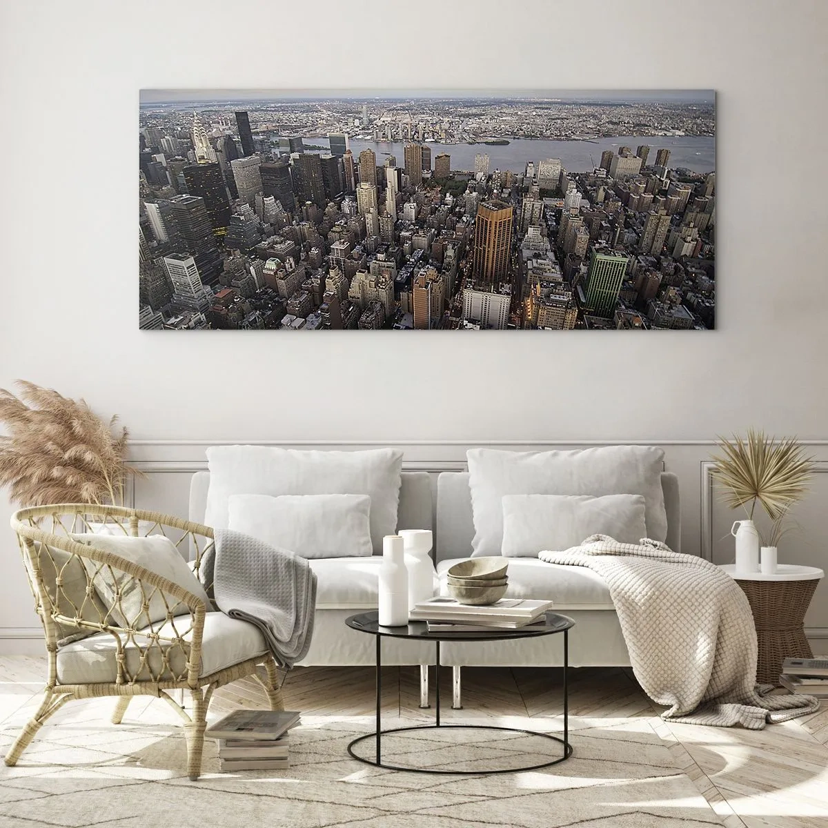 Quadro su vetro - Il cuore pulsante dei nostri tempi - 90x30 cm