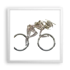 Poster in cornice bianca - Macchina perfetta - 40x40 cm