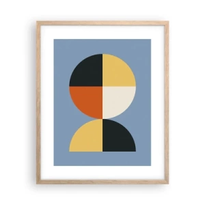 Poster in cornice rovere chiaro - Guarda e conta - 40x50 cm