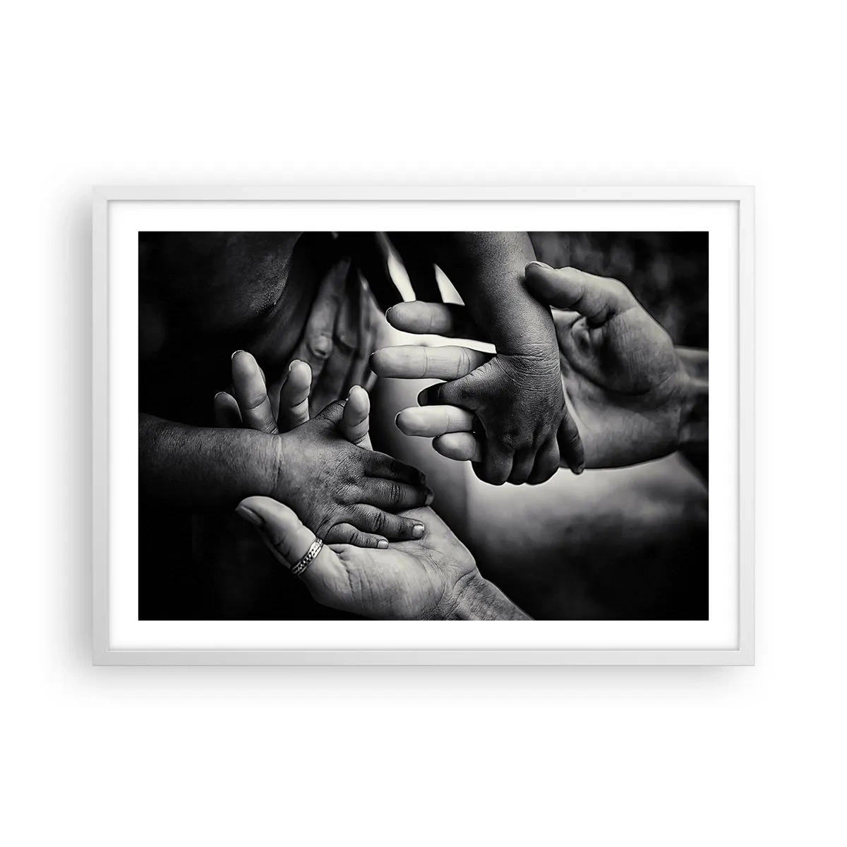 Poster in cornice bianca - Umanità - 70x50 cm