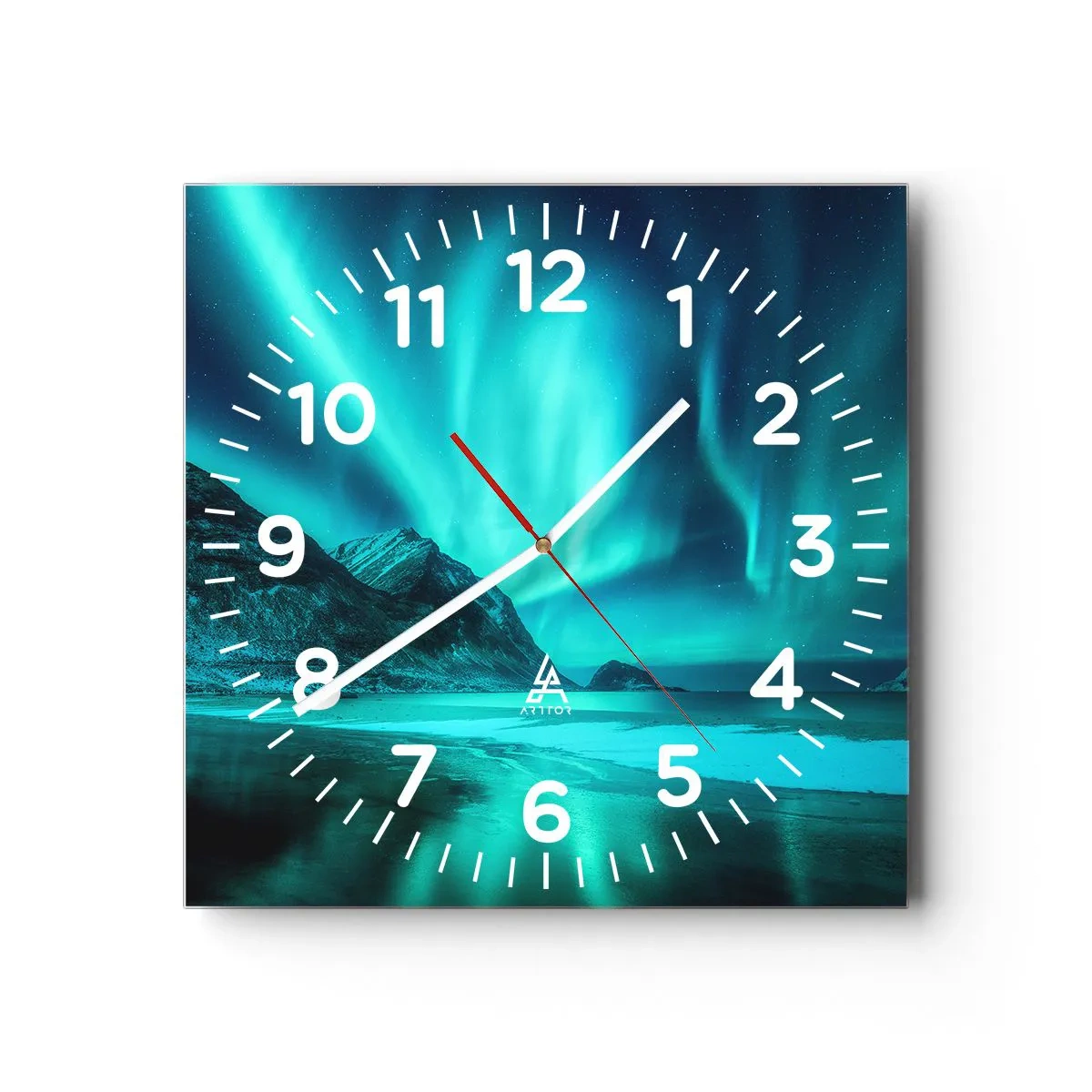 Orologio da parete - Orologio in Vetro - Miracolo del Nord - 40x40 cm