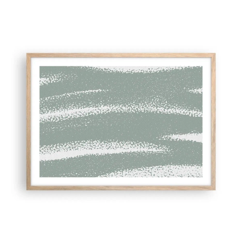 Poster in cornice rovere chiaro - Astrazione in clima invernale - 70x50 cm