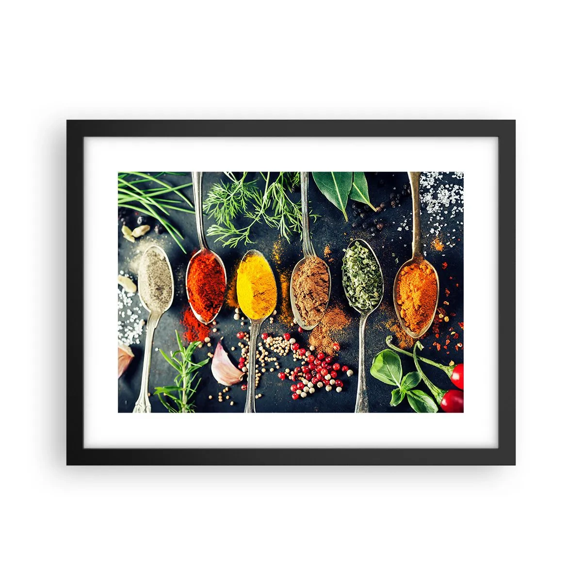 Poster in cornice nera - Magie gastronomiche - 40x30 cm