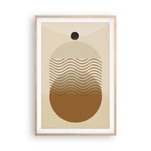 Poster in cornice rovere chiaro - Sull'origine delle figure geometriche - 61x91 cm