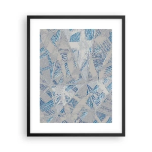 Poster in cornice nera - Nel labirinto grigioblu - 40x50 cm