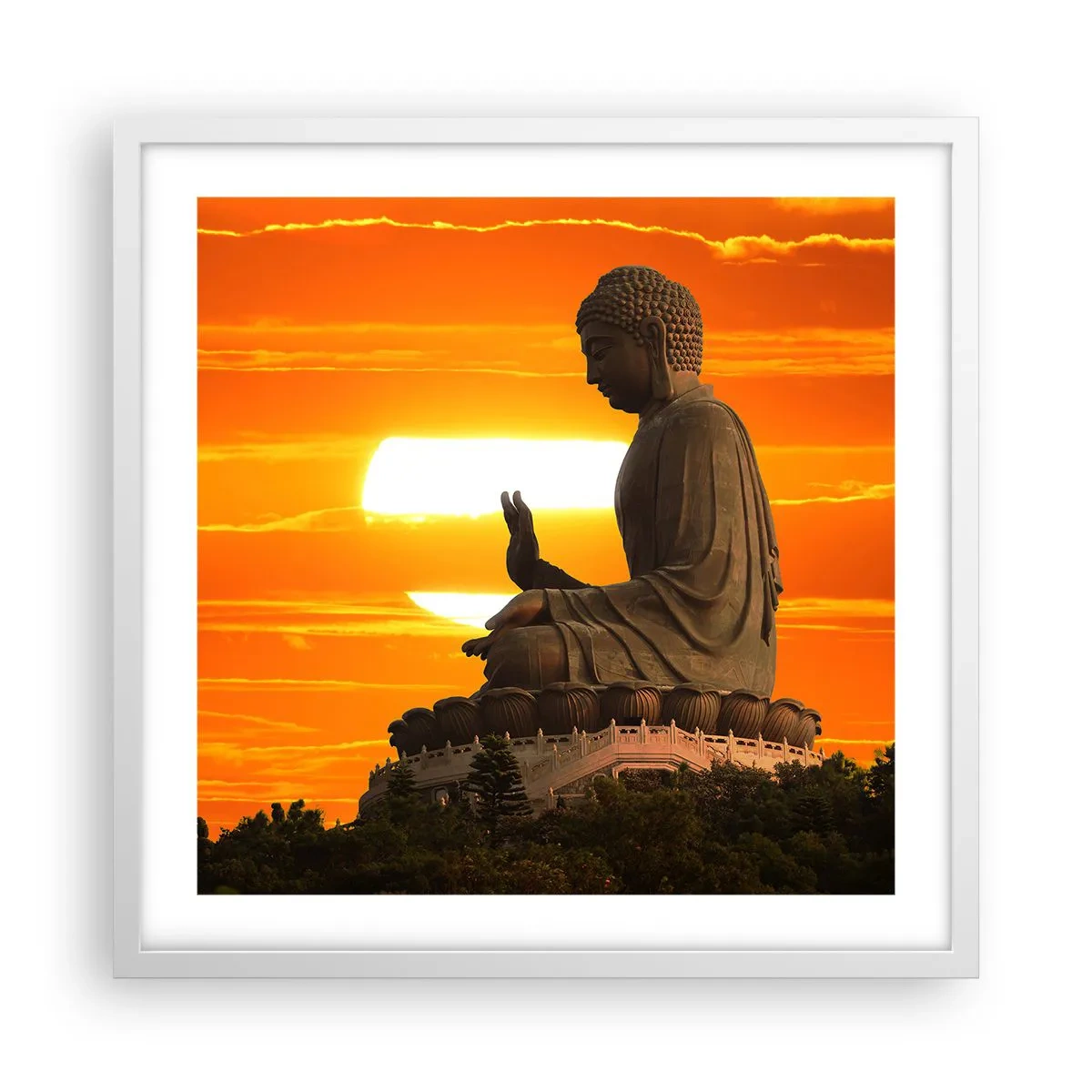 Poster in cornice bianca - Senza paura davanti al mondo - 50x50 cm