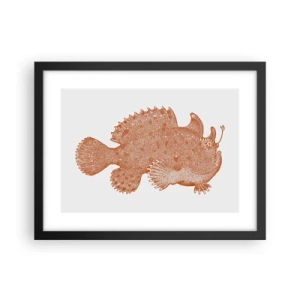 Poster in cornice nera - È davvero un pesce - 40x30 cm