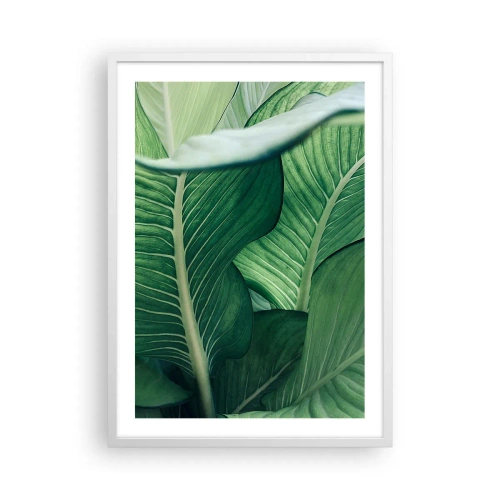 Poster in cornice bianca - Una vita intensamente verde - 50x70 cm