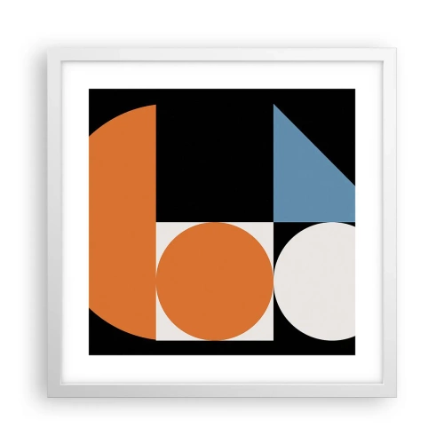 Poster in cornice bianca - Composizione di figure - 40x40 cm