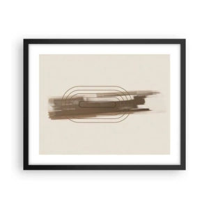 Poster in cornice nera - Un soffio di grigio - 50x40 cm