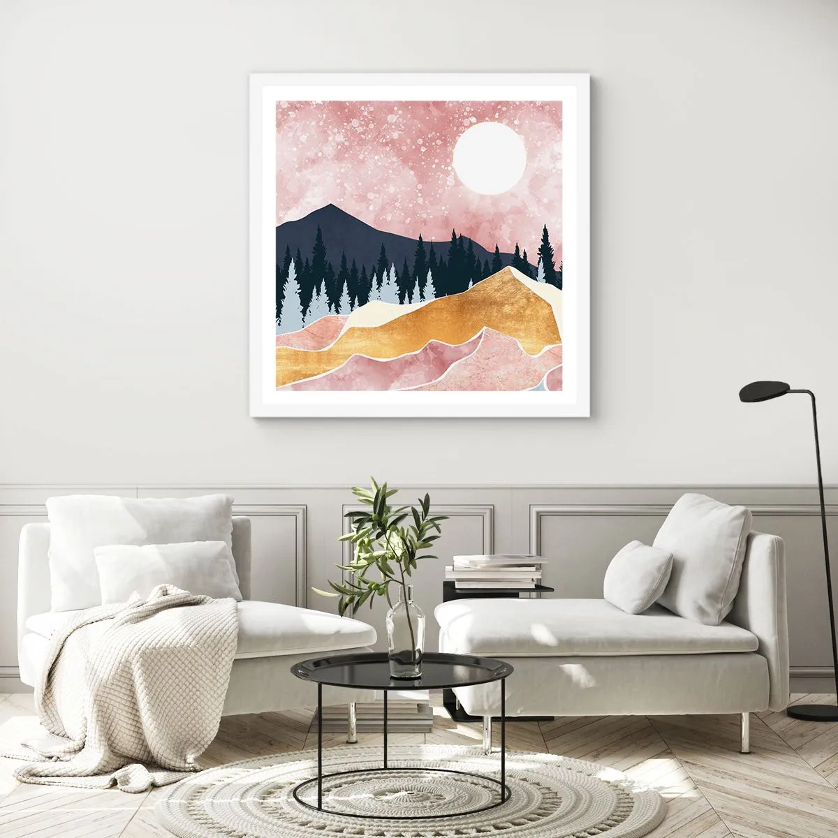 Poster in cornice bianca - Guardiano notturno - 50x50 cm
