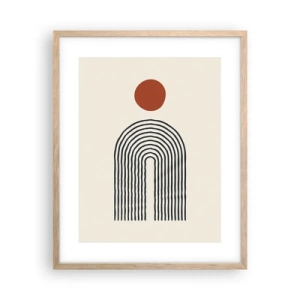 Poster in cornice rovere chiaro - Magnetismo di forme e colori - 40x50 cm