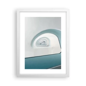 Poster in cornice bianca - Blu fino in fondo - 30x40 cm