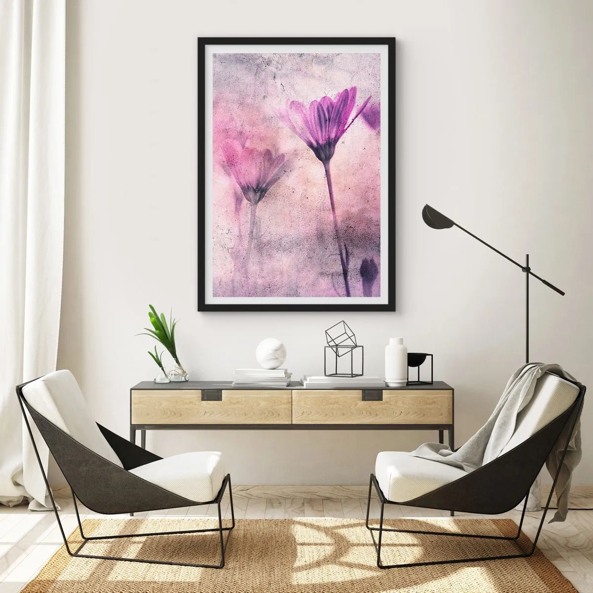 Poster in cornice nera - Il sogno dei fiori - 40x50 cm