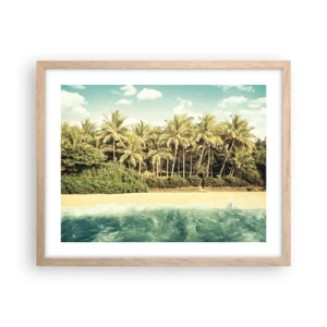 Poster in cornice rovere chiaro - Forse qui? - 50x40 cm