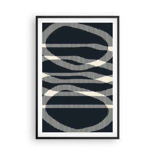 Poster in cornice nera - Tentativo di rompere l'oscurità - 61x91 cm