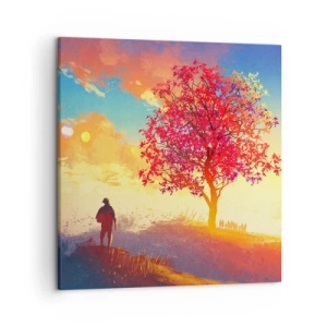 Quadro su tela - Stampe su Tela - Pellegrino alla meta - 50x50 cm
