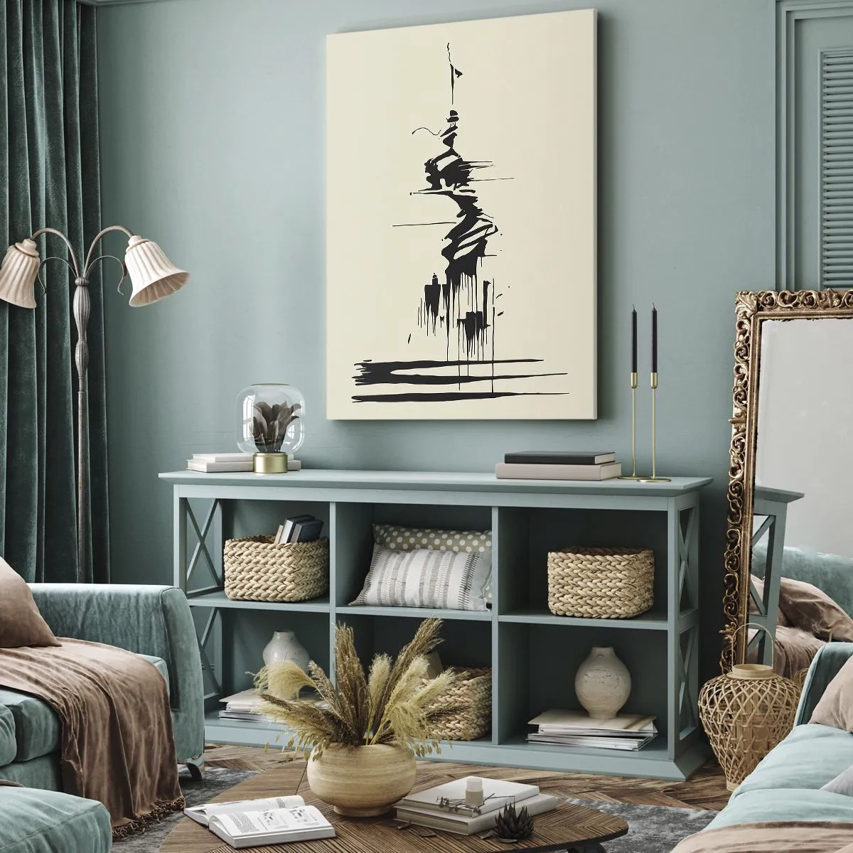Quadro su tela - Stampe su Tela - Astrazione frettolosa - 45x80 cm