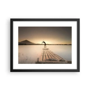 Poster in cornice nera - Prima del riposo - 40x30 cm