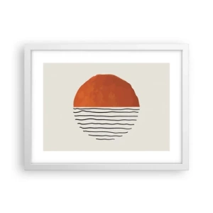 Poster in cornice bianca - Atmosfera giapponese - 40x30 cm