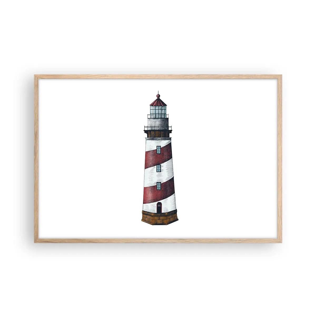 Poster in cornice rovere chiaro - Sempre di guardia - 91x61 cm