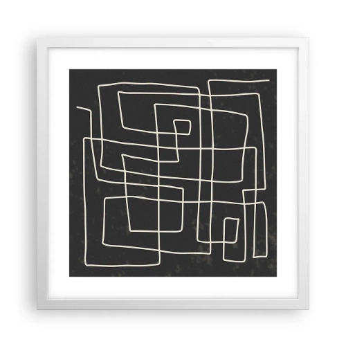 Poster in cornice bianca - Non è così semplice - 40x40 cm