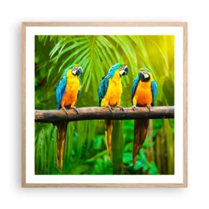 Poster in cornice rovere chiaro - Hai sentito che ha fatto? - 60x60 cm