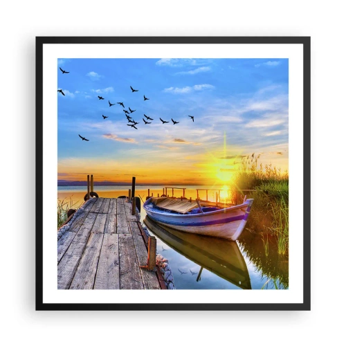 Poster in cornice nera - A domani - 60x60 cm