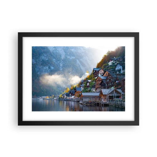 Poster in cornice nera - Atmosfera alpina - 40x30 cm