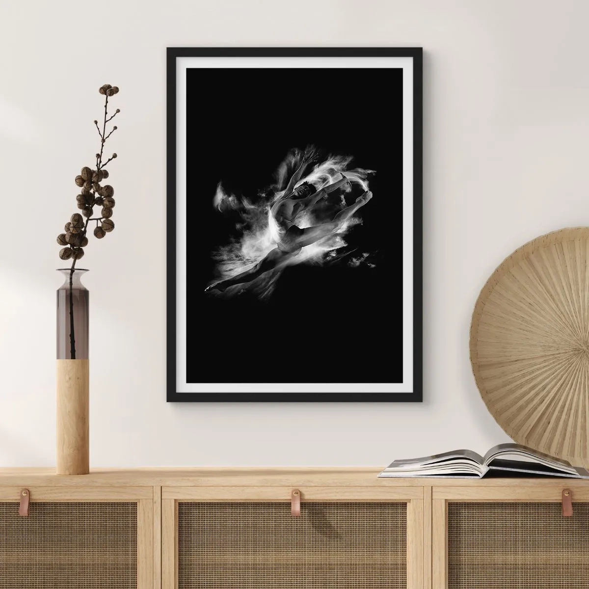 Poster in cornice nera - Fermo in volo - 30x40 cm