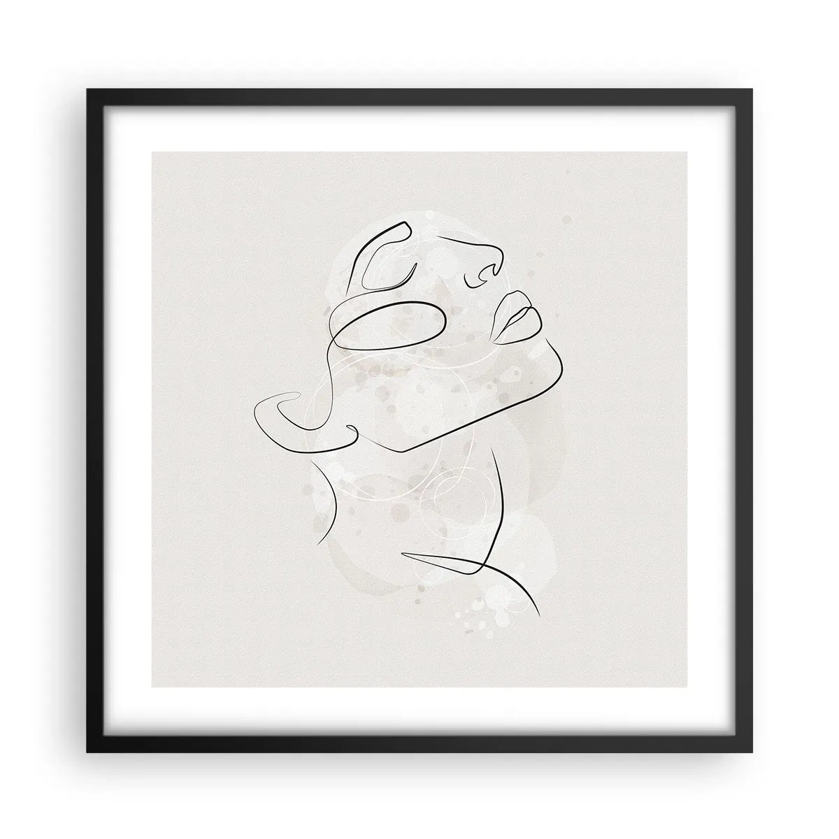 Poster in cornice nera - Profilo di sogno - 50x50 cm