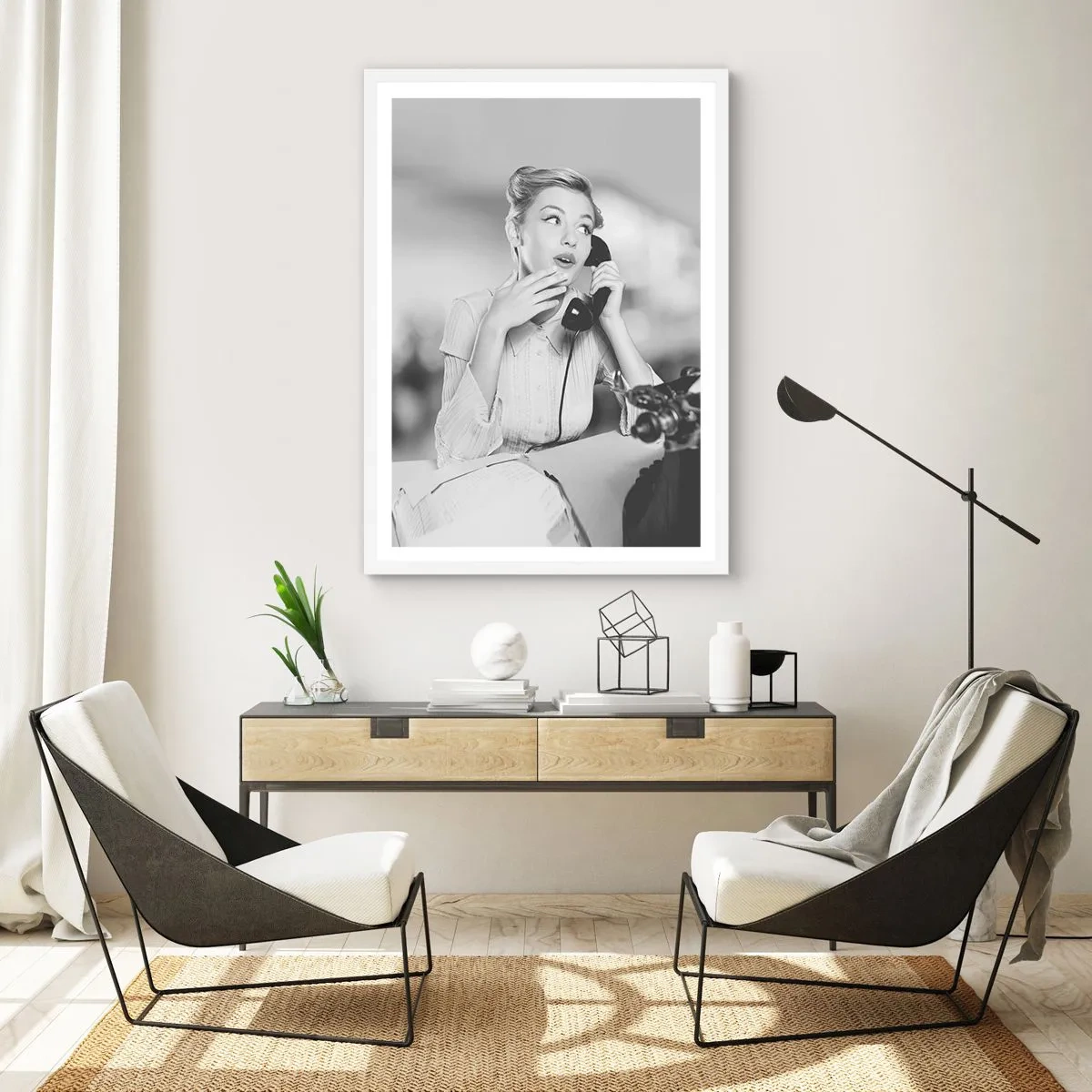 Poster in cornice bianca - Salve, qui gli anni '50 - 30x40 cm