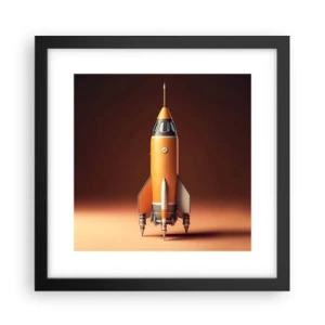 Poster in cornice nera - Si inizia dai sogni - 30x30 cm