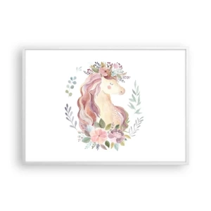 Poster in cornice bianca - Invito nel mondo delle favole - 100x70 cm