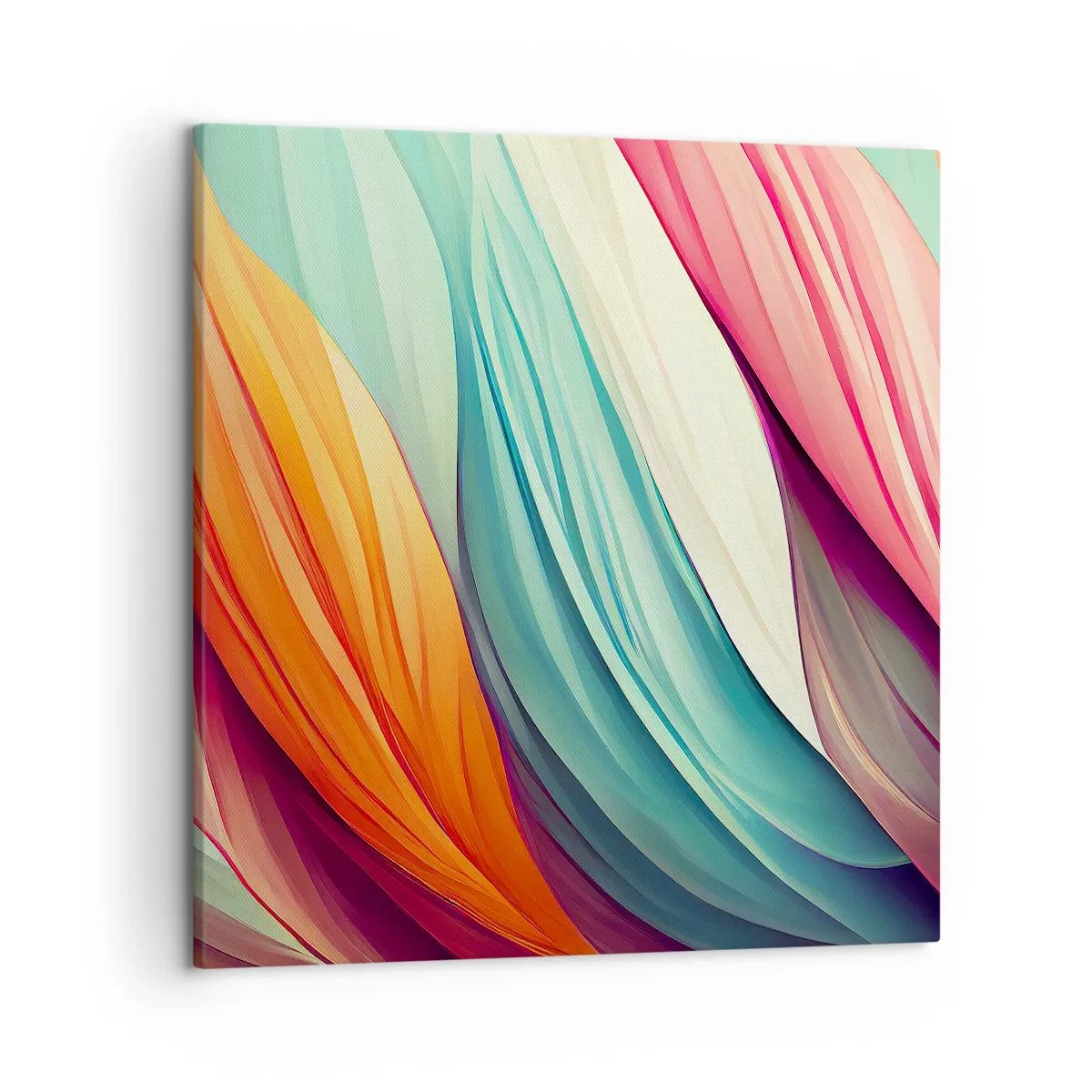 Quadro su tela - Stampe su Tela - Intreccio arcobaleno - 50x50 cm